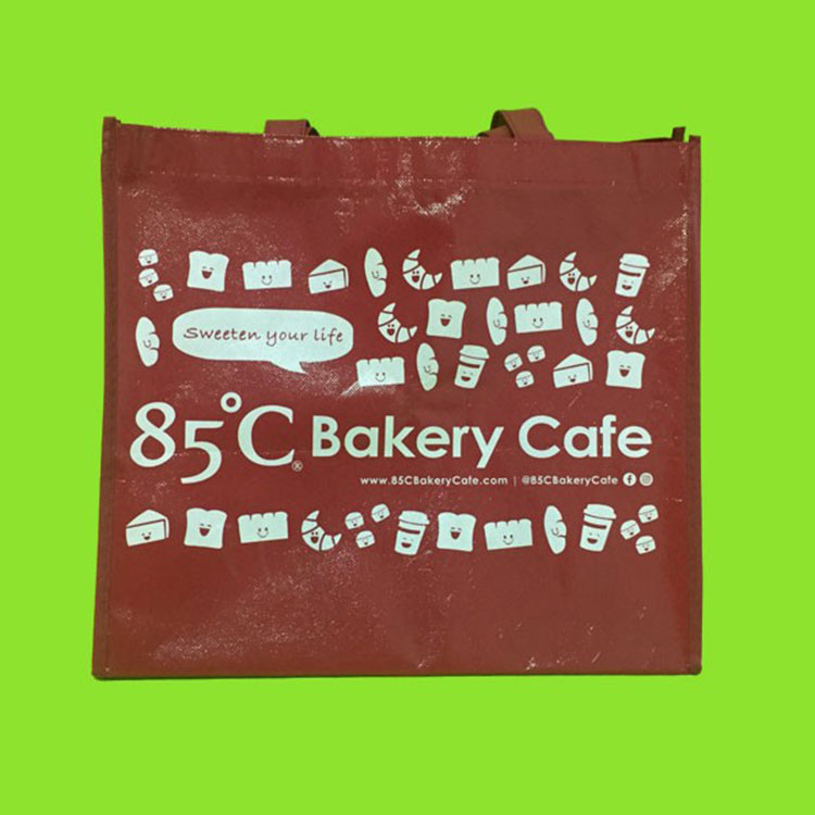 အပြင်ဘက်တွင် Coated Film ဖြင့် ယက်မဟုတ်သော စျေးဝယ်အိတ်များ
